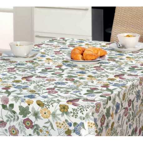 Protège table fleurs florale - nappe toile cirée épaisse mousse pvc